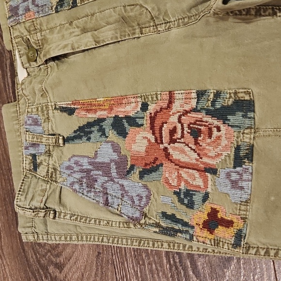 ❤ ANTHROPOLOGIE HIGH RISE STRAIGHT EMBROIDERED RELAXED TROUSERS / PANTS, 4 (27) - Picture 8 of 15